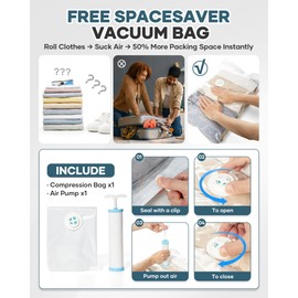 livbote Wizzair Vueling Ryanair Hand Luggage Backpack 40 x 30 x 20 cm Travel Backpack Waterproof Travel Backpack, H-Peacock Blue-2, Travel backpack with vacuum bag and hand pump