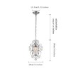 riomasee Mini Chandelier Modern Chrome Crystal Ceiling Light Fixture 1-Light