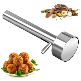 Seqiuay Falafel Scoop Maker, Stainless Steel Falafel Mold, Easy to Use and Clean, Non-Stick Meatball Press, Scoops, Middle Eastern Kitchen Tool