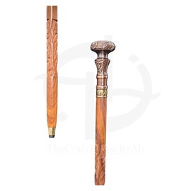 39 Inch Brass Handle Walking Stick with Compass – Gentleman’s Vintage Black Cane for Men and Women, Stylish and Functional Accessory