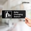 Baby Changing Station Sign, Durable ABS Plastic with Full Adhesive