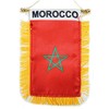 Morocco Fringed Rear-View Mirror Window Hanging Flag with Suction Cup