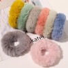 Faux fur mink hair tie scrunchie updo hair clip / 페이크퍼밍크머리끈 곱창 머리끈 올림머리 헤어집게