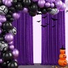 Purple Sequin Backdrop Curtains, 2 Panels Purple Sequin Backdrop, 2FTx8FT
