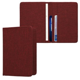 kwmobile Registration and Insurance Holder - Car Document Holder for Vehicle Documents and Cards - Fabric Covered - Dark Red