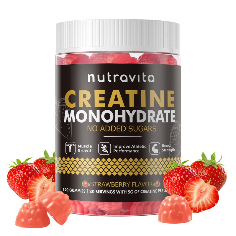 Nutravita NSF Certified Creatine Gummy - Creatine Monohydrate Gummies for