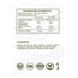 Suplemento en cápsula VTALIA Maca x 700mg