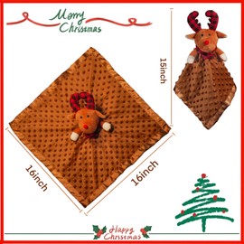 JARIFERR Baby Security Blanket Loveys for Babies Elk Stuffed Animal Snuggle Toy for Baby Girls and Boys Newborn