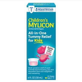 Children's Mylicon All-in-One Tummy Relief Liquid For Indigestion for Kids, Bubble Gum Flavor, 4oz