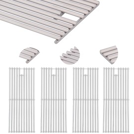 4 Pack 18 x 7-3/8 Heavy Duty Cast 304 Shot Blasting Triangle Rod BBQ Cooking Grill Grates Replacement Parts for Blaze Grill 3, 4, 5 Burner Blaze Grill Models,Blaze,AOG, RCS, Summerset Sizzler and More