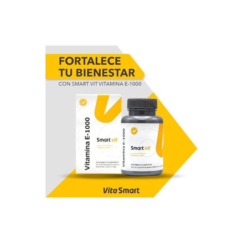 SMART VIT Vitamina E-1000 60 capsulas Suplemento alimenticio