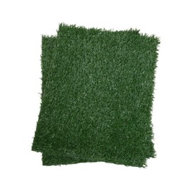 SVRCK 2PCS Realistic Artificial Grass Rug for Pet Potty Training, Soft Synthetic Turf Pad for Indoor and Outdoor Use, Green