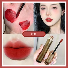 METYSUR Lip Tint, Long Lasting Glossy, High Coloring, Fade Resistant, Mask, Non-stick, Moisturizing, Long Lasting Water Tint, For Commuting/Dating (04, True Red)