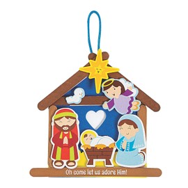 Nativity Craft Stick Ornament Craft Kit - Crafts for Kids and Fun Home Activities