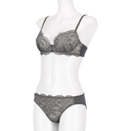 AMPHI BBJ201 Women's Bra and Panties Set, Support to Make Breasts Look Round, A Cup Included, Top and Bottom Set, KA