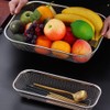 Luxshiny Stainless Steel Multi-Function Mesh Fruit Basket Strainer 14.56X10.55X2.95 Inch