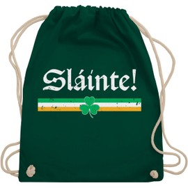 Shirtracer - Gym Bag Backpack - St. Patricks Day - Slàinte Irish - Cheers to Your Wellbeing, 01 Dark Green, Unit size