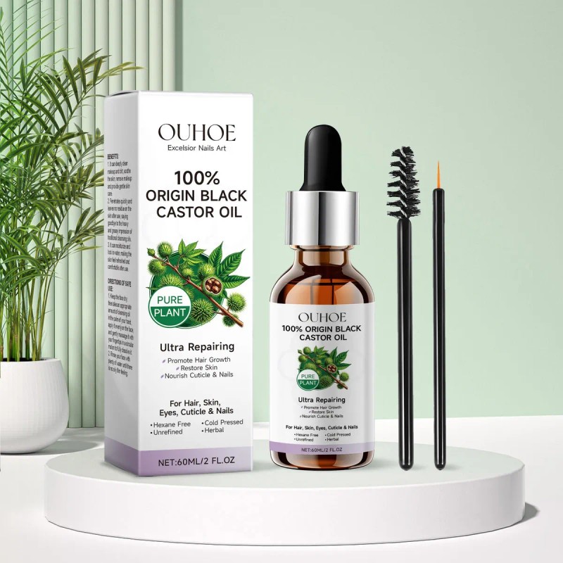 Aceite De Ricino Para Masaje De Cejas, Cabello Y Pestañas,