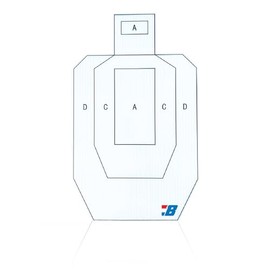 Bash Target Supply Competition Cardboard or Coroplast Full Size Silhouette Shooting Target for BB/Pellet Gun, Handgun, Rifle, Shotgun, IPDA or USPA, Printed or Perforated