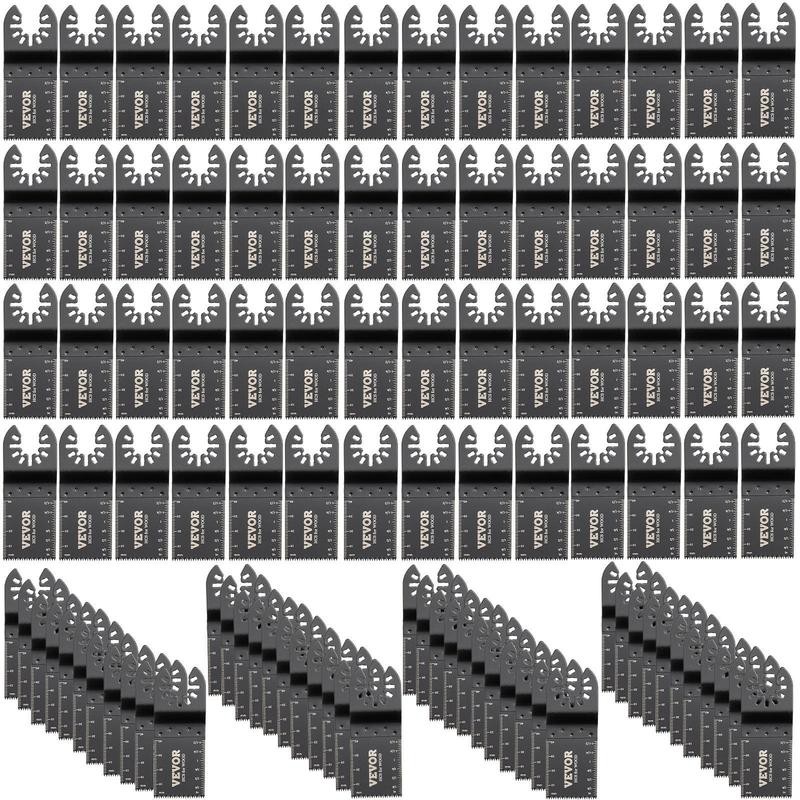 VEVOR 100PCS Oscillating Saw Blades, Quick Release Multitool Blades Kit,