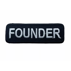 JKC Founder Script Word 3 Inch Embroidered Hat Shoulder Patch PW F6D22T