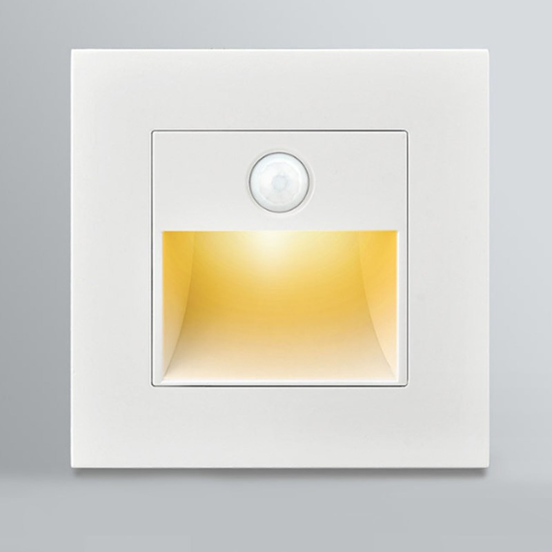 Motion Sensor Night Light PC Super Bright Wall Embedded LED