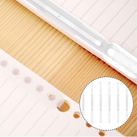 TEHAUX 20pcs Plastic Binder Clips, 7.7 inch Loose Leaf Binding Bars - Transparent White Paper Clips Fasteners for Office Supplies File Storage Document Organizers