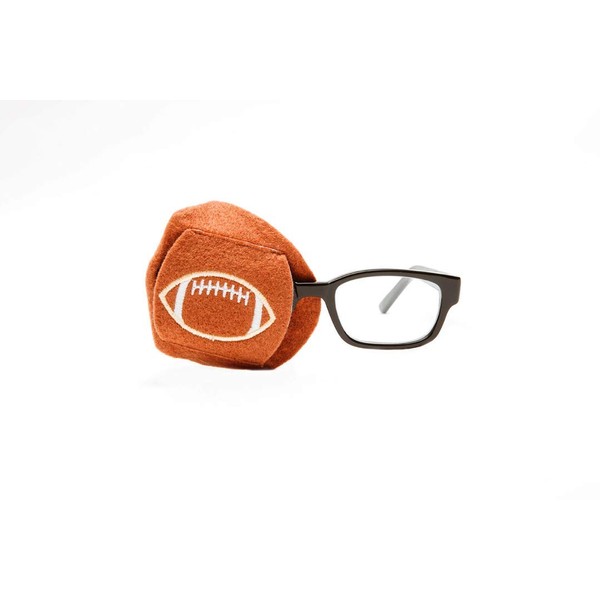 Glasses Eye Patch for Kids to Treat Amblyopia/Lazy Eye - Football - ONE Patch PER Order,**to Patch Right Eye ONLY**