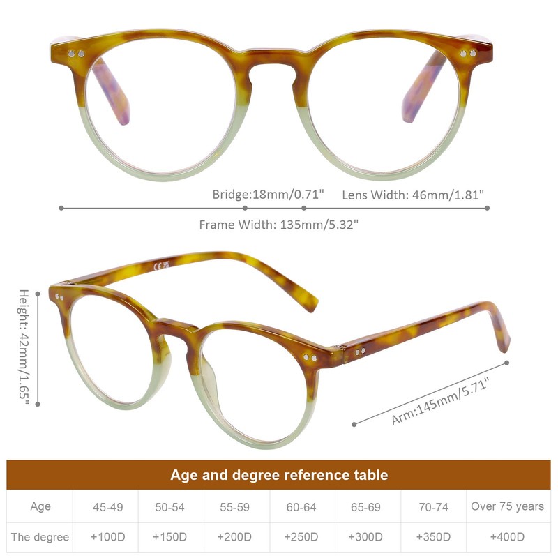 DOOViC 4 Pack Blue Light Blocking Reading Glasses for Women