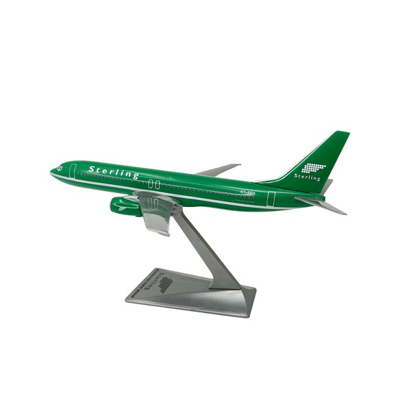 Sterling Green 737-800 Airplane Miniature Model Plastic Snap-Fit 1:200 Part #ABO-73780H-017