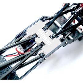 OGRC Aluminum Alloy Gearbox Mount Transmission Plate Gearbox Base Upgrade Parts for SCX24 C10 JLU Deadbolt Gladiator Bronco Axial 1/24 Crawler Car (Silver)