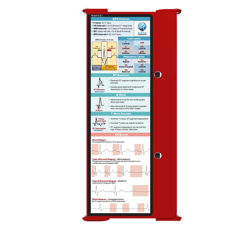 Whitecoat Clipboard® Trifold - Red EMT Edition
