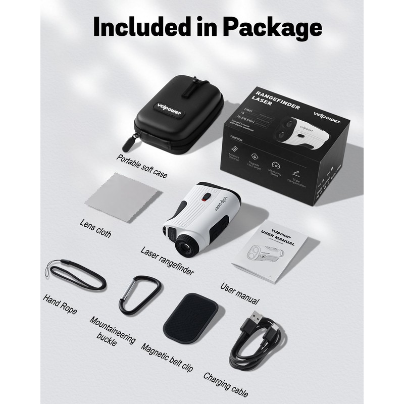 Upgrade Golf Rangefinder with Slope, 1200 Yards Laser Range Finder