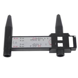 Qiilu Wheel Rim Gauge, Car Rim Bolt Pattern Sliding Gauge Tool PCD Ruler 4 5 6 8 Lug