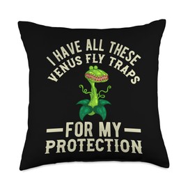 Venus Fly Trap Plant Owner Plants Live Seeds Venus Fly Trap Throw Pillow