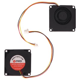 FYSETC Prusa i3 MK4 Part Print Fan - Original XL 5010 TurboFan Replacement - Dual Ball Bearing Blower: 2-Pack DC Fan 50x50x10mm 5V 3 Wires 3D Printer Extruder Hotend Cooling Radiator Left Hot End Fan