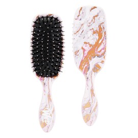 Wet Brush Shine Enhancer Paddle Brush, Marble Bronze - Hair Detangler Brush with Ultra Soft Bristles, Infused with Natural Argan Oil, Shiny Detangle & Smooth Hair, Wet or Dry, For All Hair Types