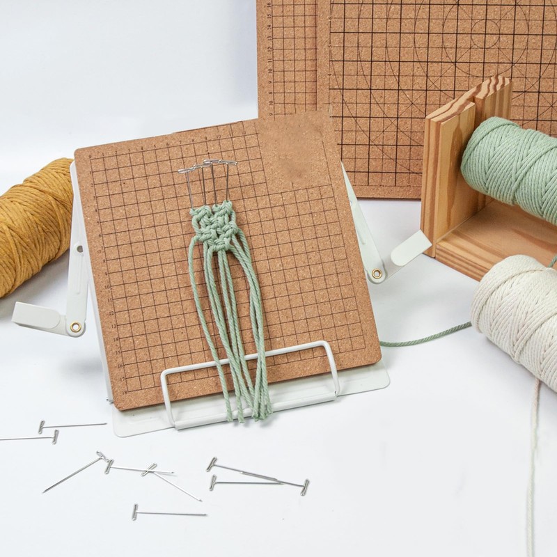 Desktop Macrame Board Stand, Folding Metal Craft Project Holder with