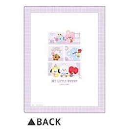 Kamio Japan BT21 10 Pocket Clear File Chibi Towel Room [038356]
