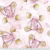 Sleepytime Elephant Pink Cotton Fabric Fat Quarter