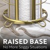 BROOKSTONE, Gold Toilet Paper Holder, Freestanding Bathroom Tissue Organizer, Minimalistic