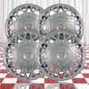 Brighter Design Set of 4 15" Screw-on Chrome Hubcaps for