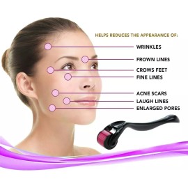 Dermaroller Facial Barba 0.25-2 Mm Titanio Regenera Colágeno