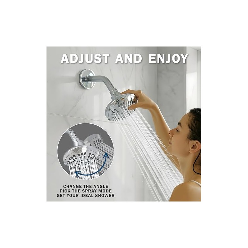 Aqua Elegante 6 Function Luxury Shower Head - High Pressure