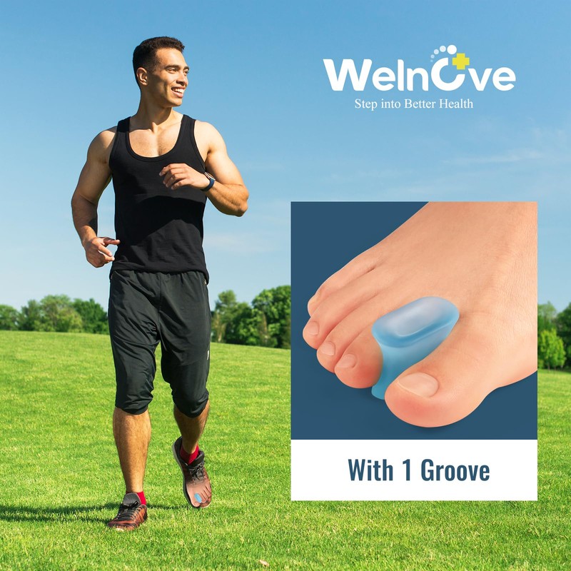 Welnove Upgraded Gel Toe Separators - 12 Pack Bunion Pads