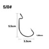 FOLANDO 10PCS Fish Hooks, Fishing Hooks Barbed Hooks Circle Hooks