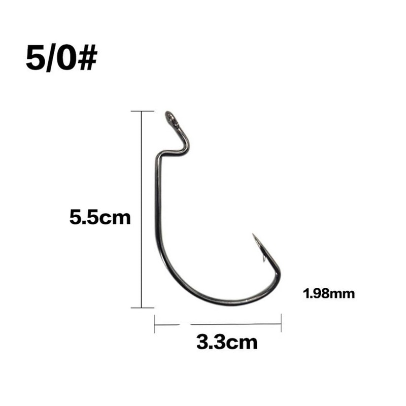 FOLANDO 10PCS Fish Hooks, Fishing Hooks Barbed Hooks Circle Hooks