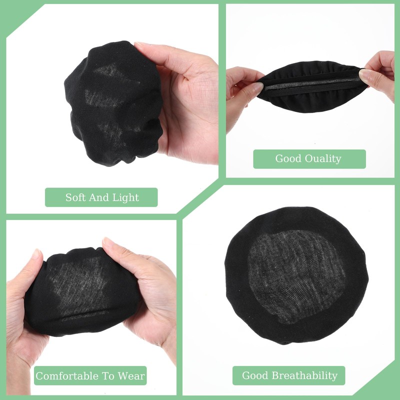 MBAIYO 6pcs Fabric Headphone Ear Covers, Black Washable Ear Pad
