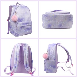 MCB2CT Kids School Backpack For Girls Age 6+, Cute School Bags with Cute pendant, Causal Backpack for Teen Girls