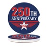 Patriotic 250th Anniversary USA Winged Ceramic Car Cup Coasters for